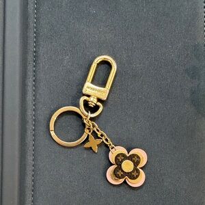 Louis Vuitton Gold and Pink Floral Key Holder